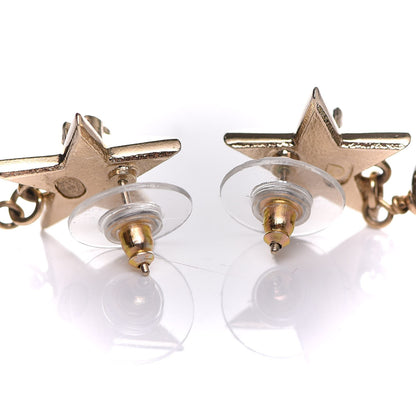 Chanel Pearl CC Star Drop Earrings Pearly Green 3 of 10