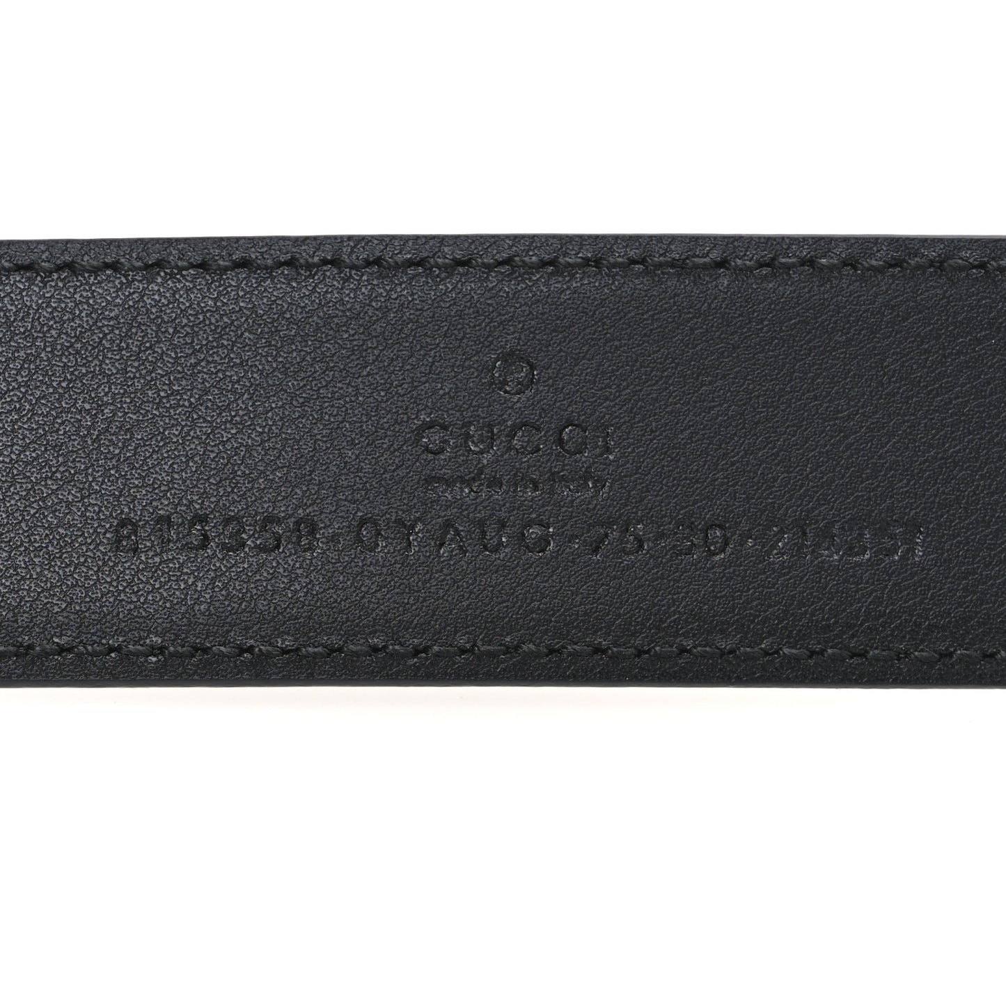 Plutone Calfskin Crystal Double G 30mm Belt 75 30 Black