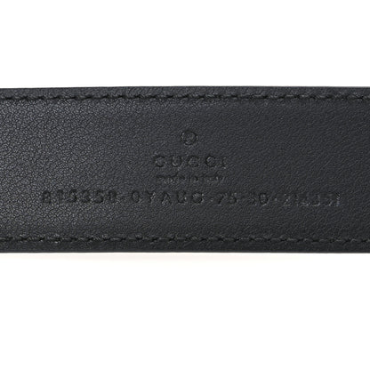 Gucci Plutone Calfskin Crystal Double G 30mm Belt 75 30 Black 5 of 5