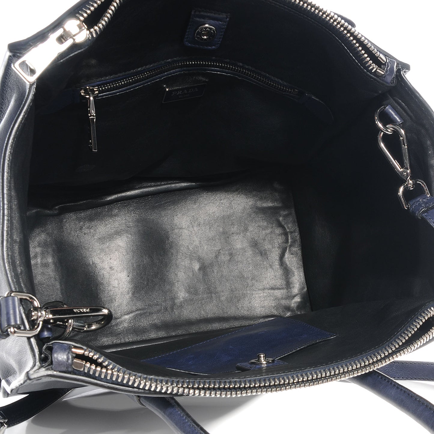 Glace Calf Twin Pocket Tote Baltico