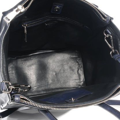 Prada Glace Calf Twin Pocket Tote Baltico 8 of 11