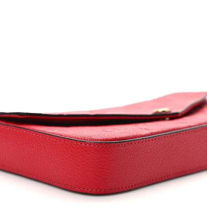 Louis Vuitton Empreinte Pochette Felicie Chain Wallet Scarlet 8 of 9