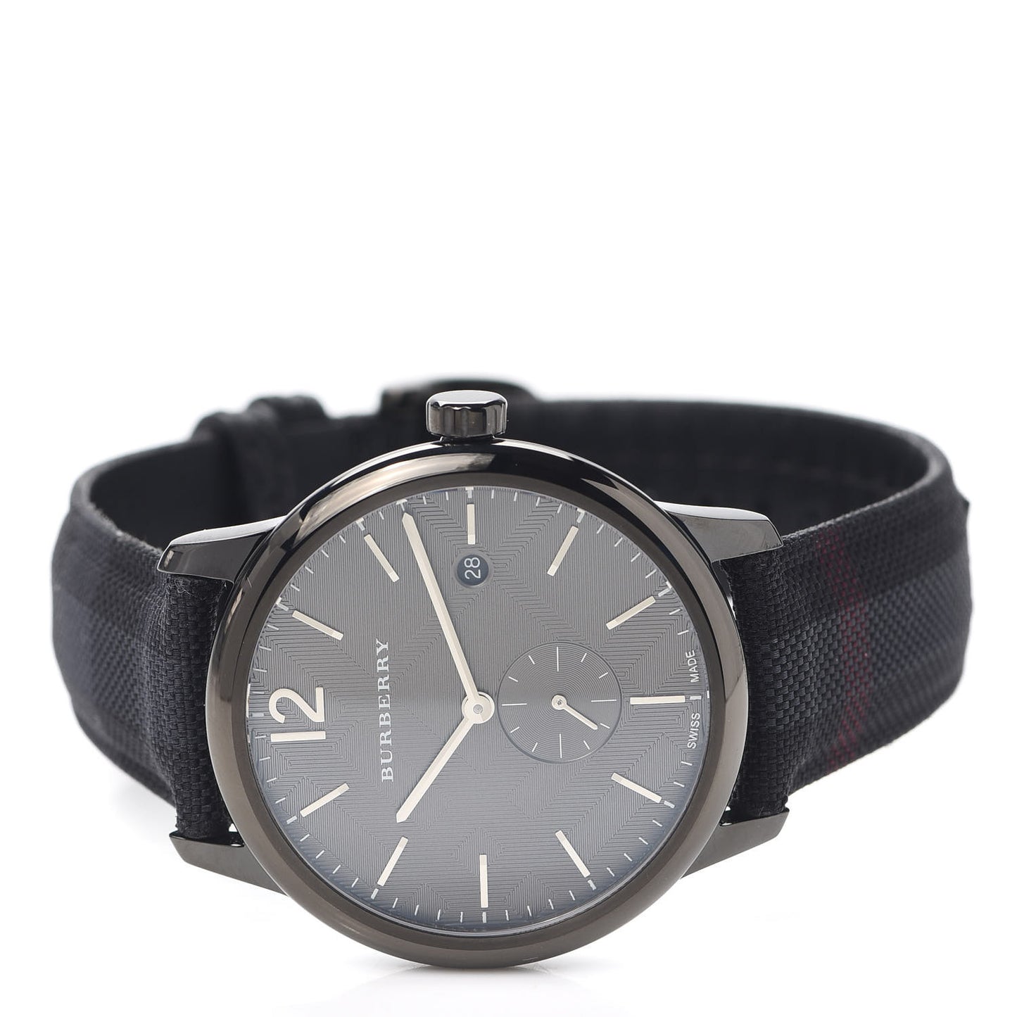 Stainless Steel Calfskin 40mm Classic Round Quartz Watch Grey BU10010