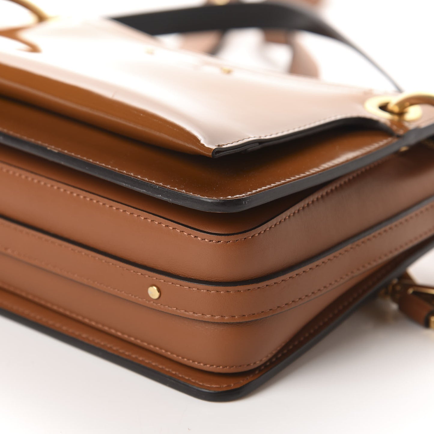 Patent Small Roy Bag Caramel