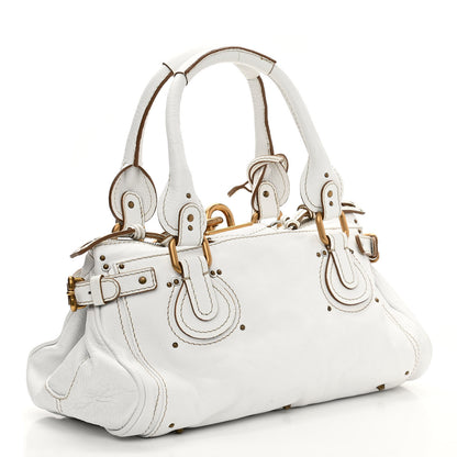 Chloe Calfskin Medium Paddington Satchel White 2 of 10