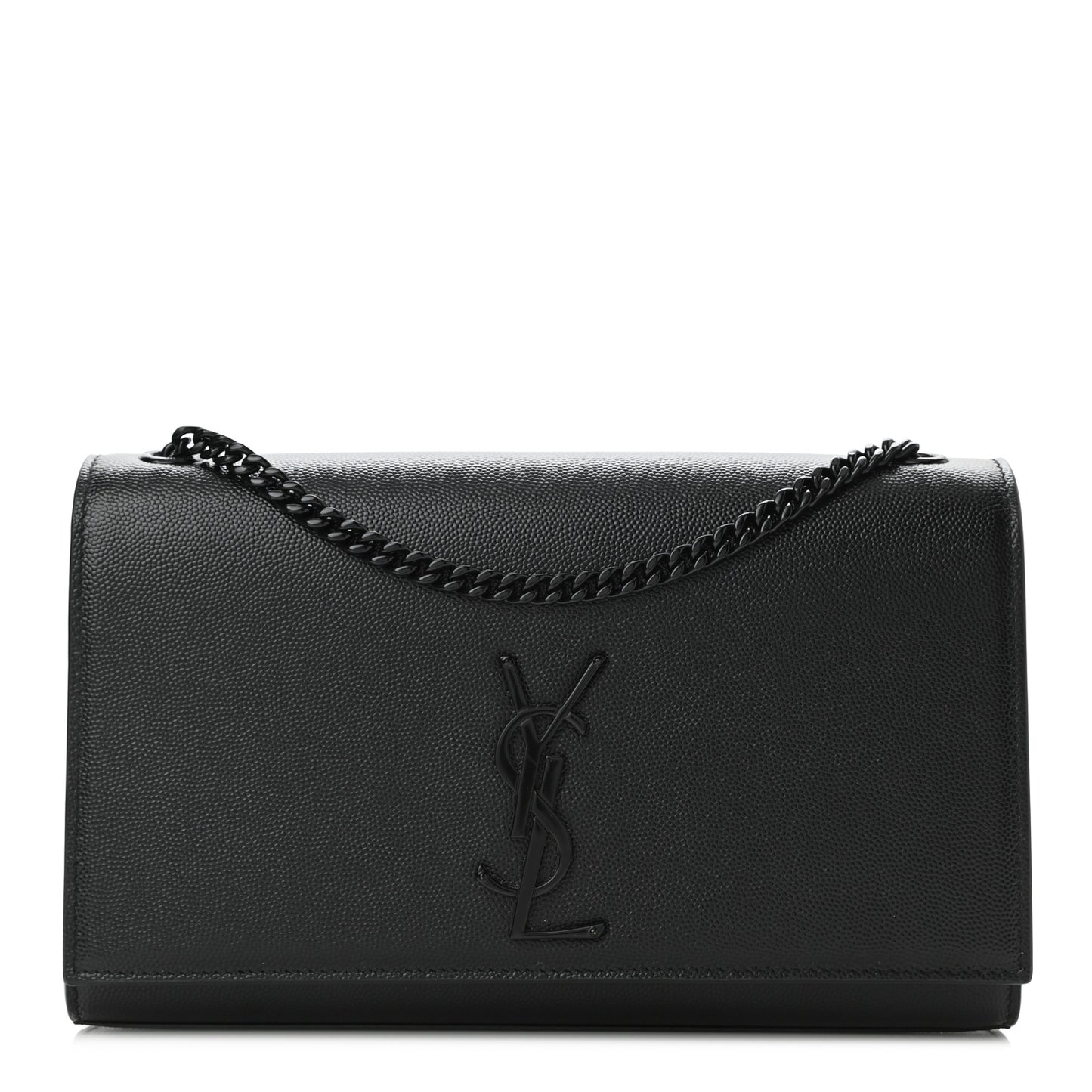 Grain De Poudre Medium Classic Monogram Kate Satchel Black