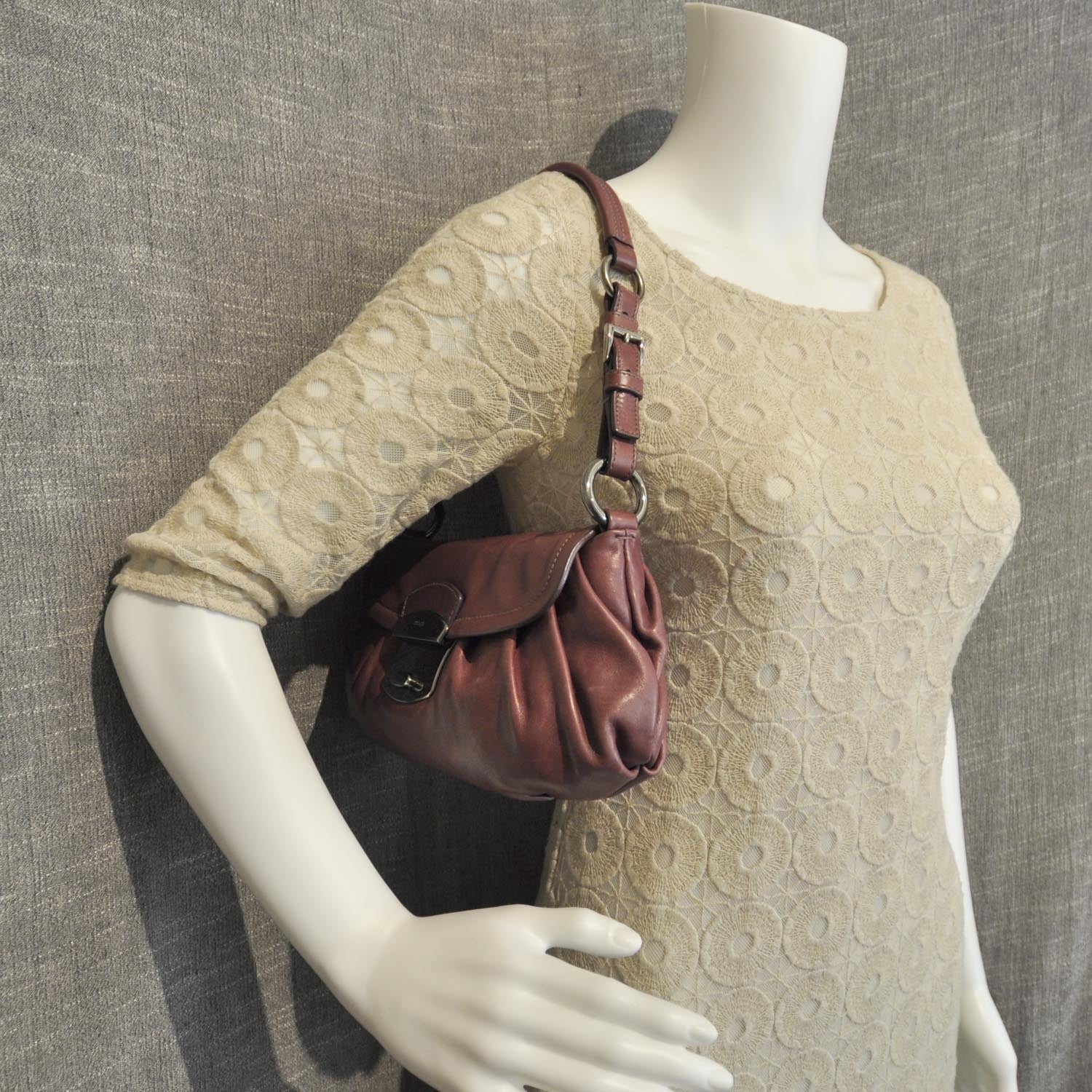 Prada Vitello Leather Small Shoulder Bag 2 of 8