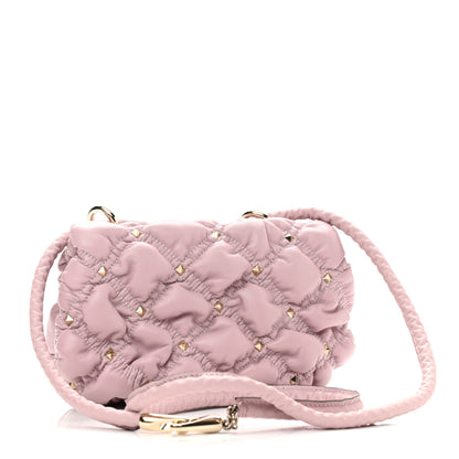Valentino Garavani Nappa Small Spikeme Shoulder Bag Water Lillac 3 of 9