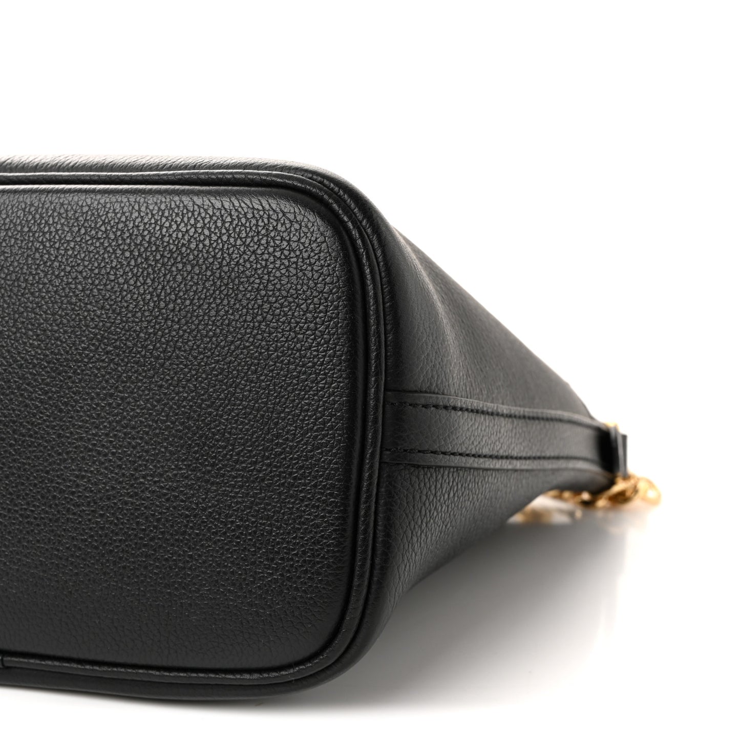 Calfskin Lock and Walk Bucket Black