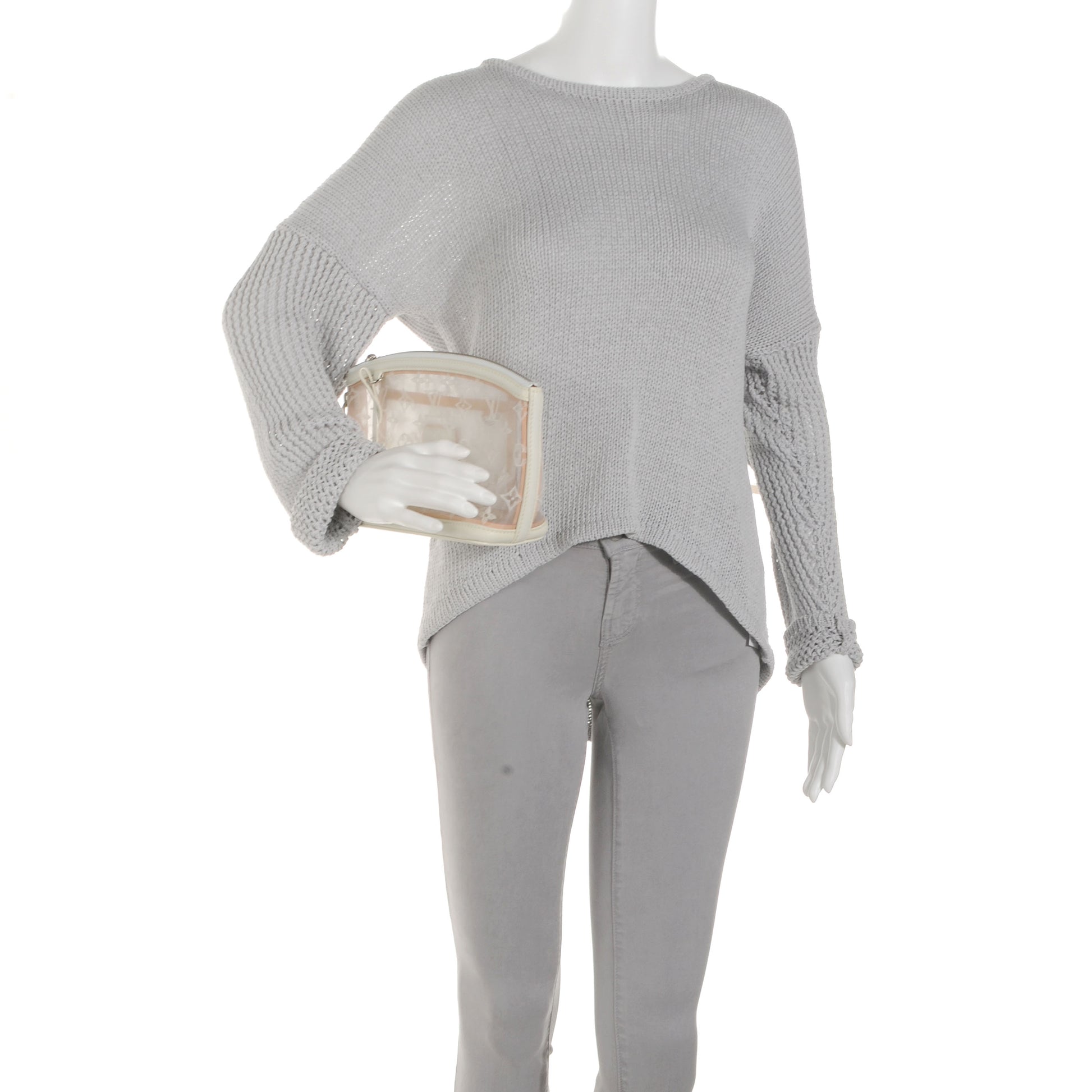 Louis Vuitton Monogram Transparence Transparent Lockit Clutch LE White 2 of 7