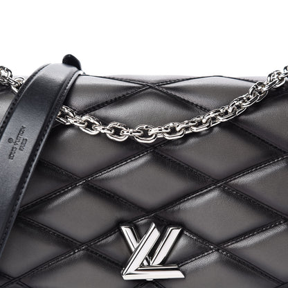 Louis Vuitton Lambskin Malletage GO-14 PM Charcoal 12 of 12