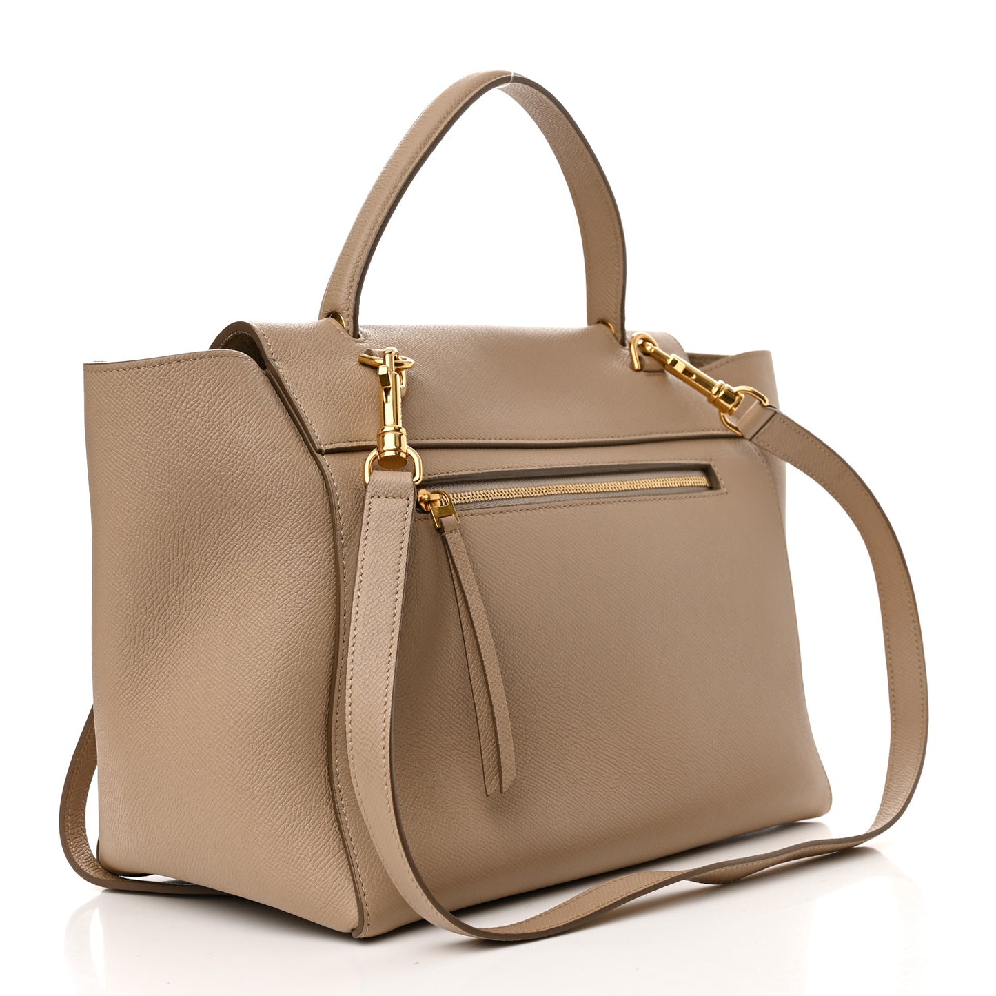 Grained Calfskin Mini Belt Bag Light Taupe