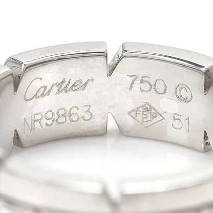 Cartier 18K White Gold Diamond Tank Francaise Band Ring 51 5.75 4 of 4