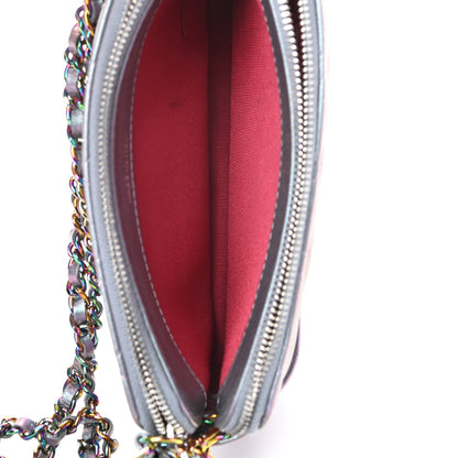 Chanel Iridescent Lambskin Calfskin Quilted Small Gabrielle Clutch With Chain Light Purple 6 of 16