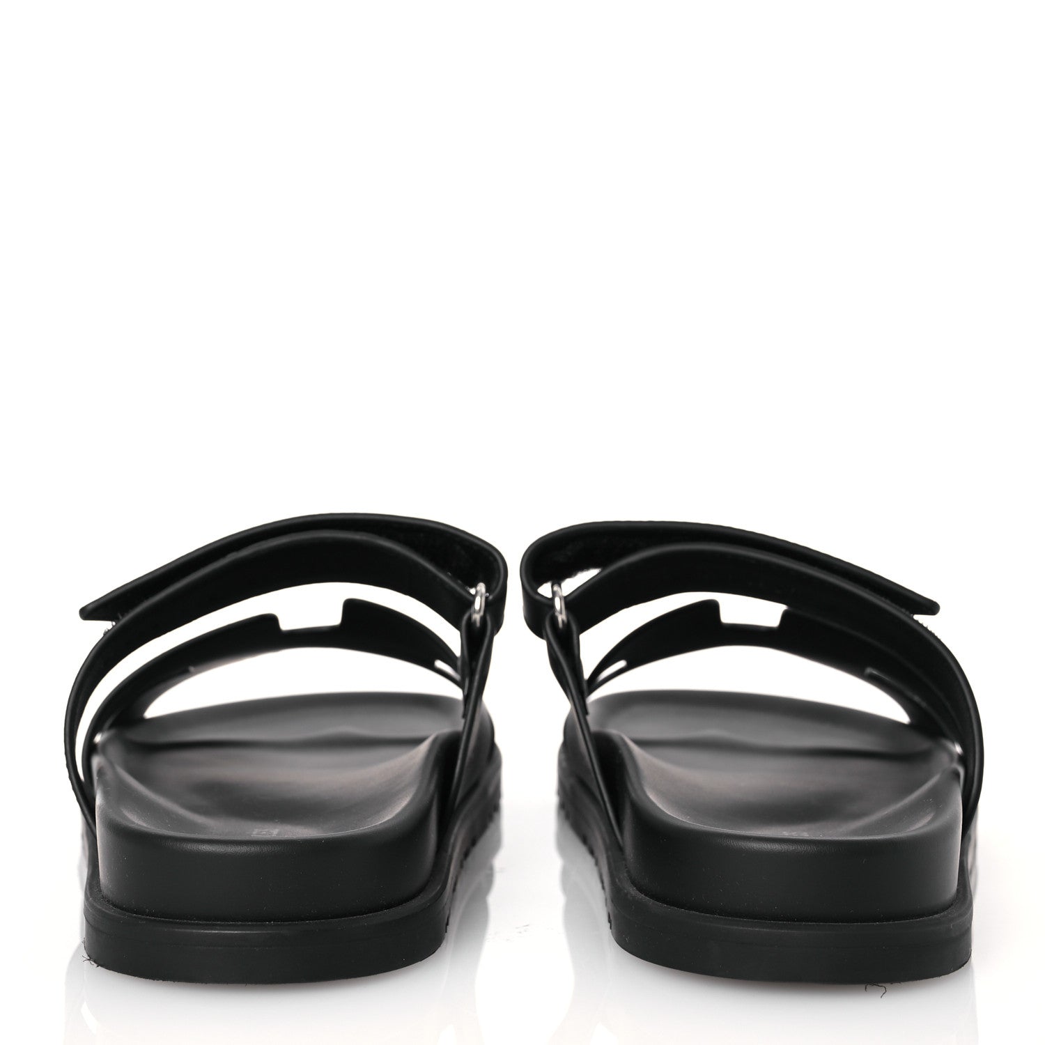 Hermes Calfskin Womens Chypre Sandals 37 Black 5 of 12