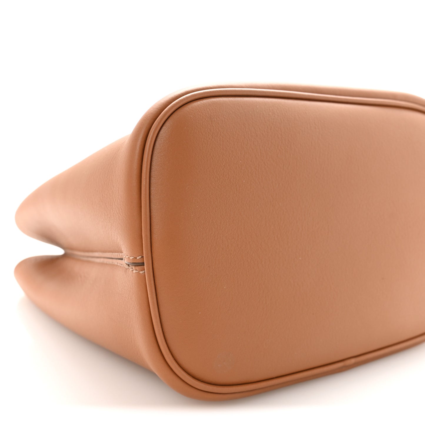 Soft Calfskin Medium Panier Bucket Bag Caramel