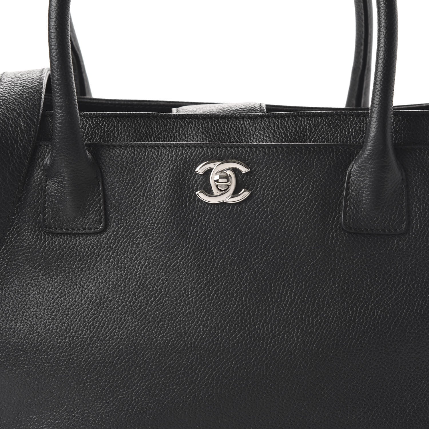Chanel Calfskin Cerf Executive Shopper Tote Black 10 of 11
