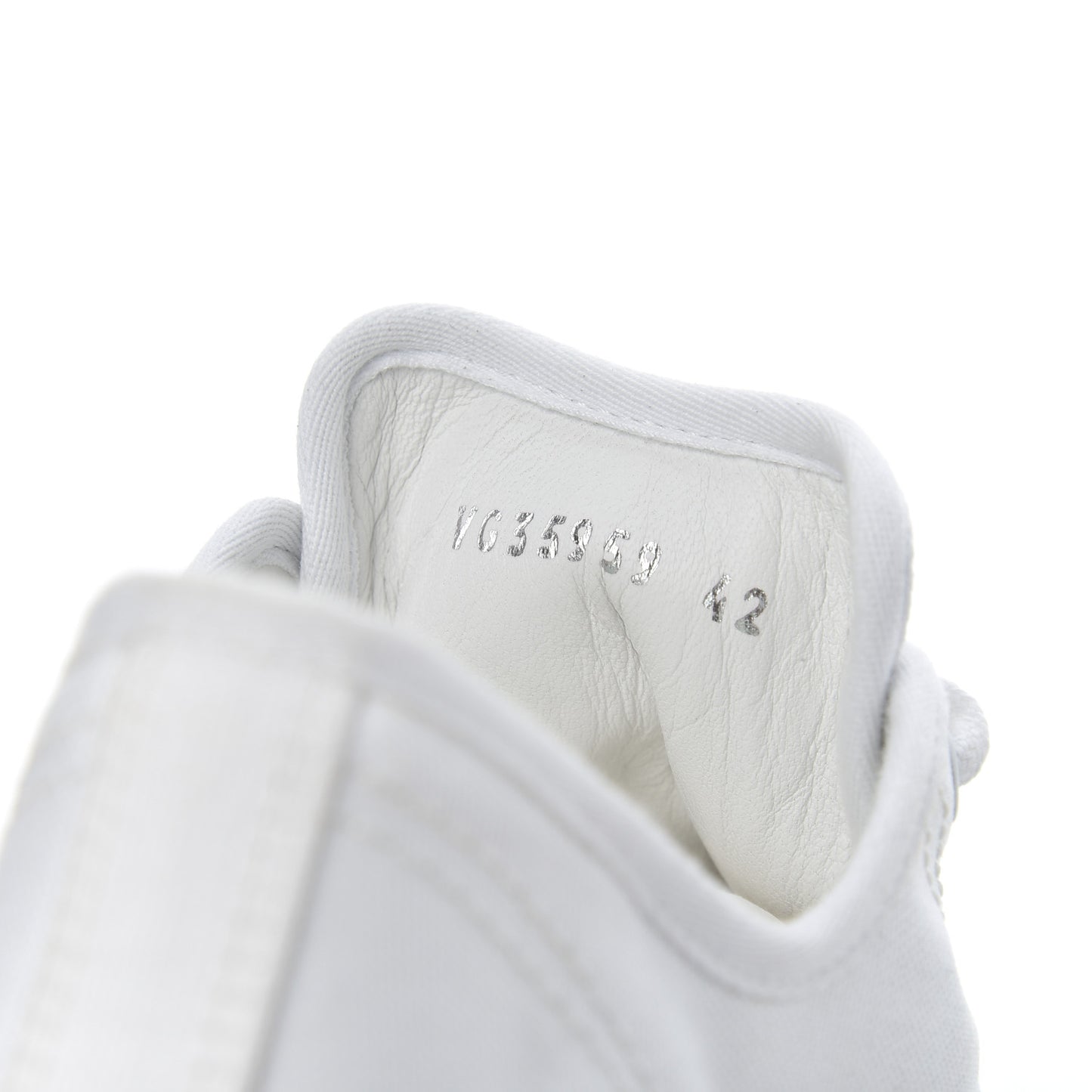 Fabric Low Top Sneakers 42 White