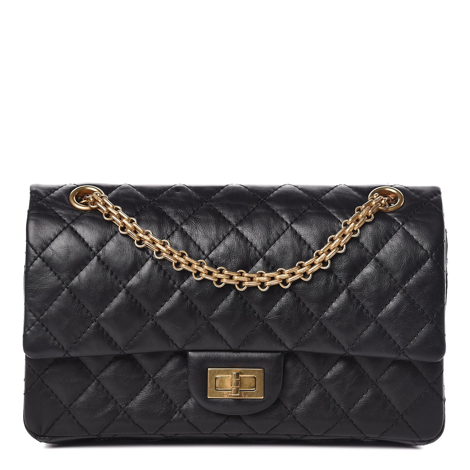 Chanel Aged Calfskin Quilted 2.55 Reissue 225 Flap Black 1 of 12