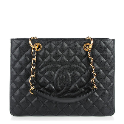 Chanel Caviar Quilted Grand Shopping Tote GST Black 1 of 7