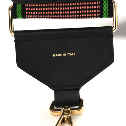 Fendi Cannete Ribbon Poly Vitello Century Logo Adjustable Strap You Coral Green 3 of 6