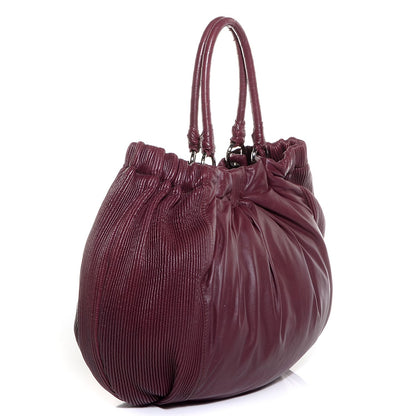 Miu Miu Nappa Cannette Tote Amarena 3 of 9