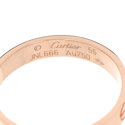 Cartier 18K Pink Gold 3.5mm LOVE Wedding Band Ring 55 7.25 4 of 5