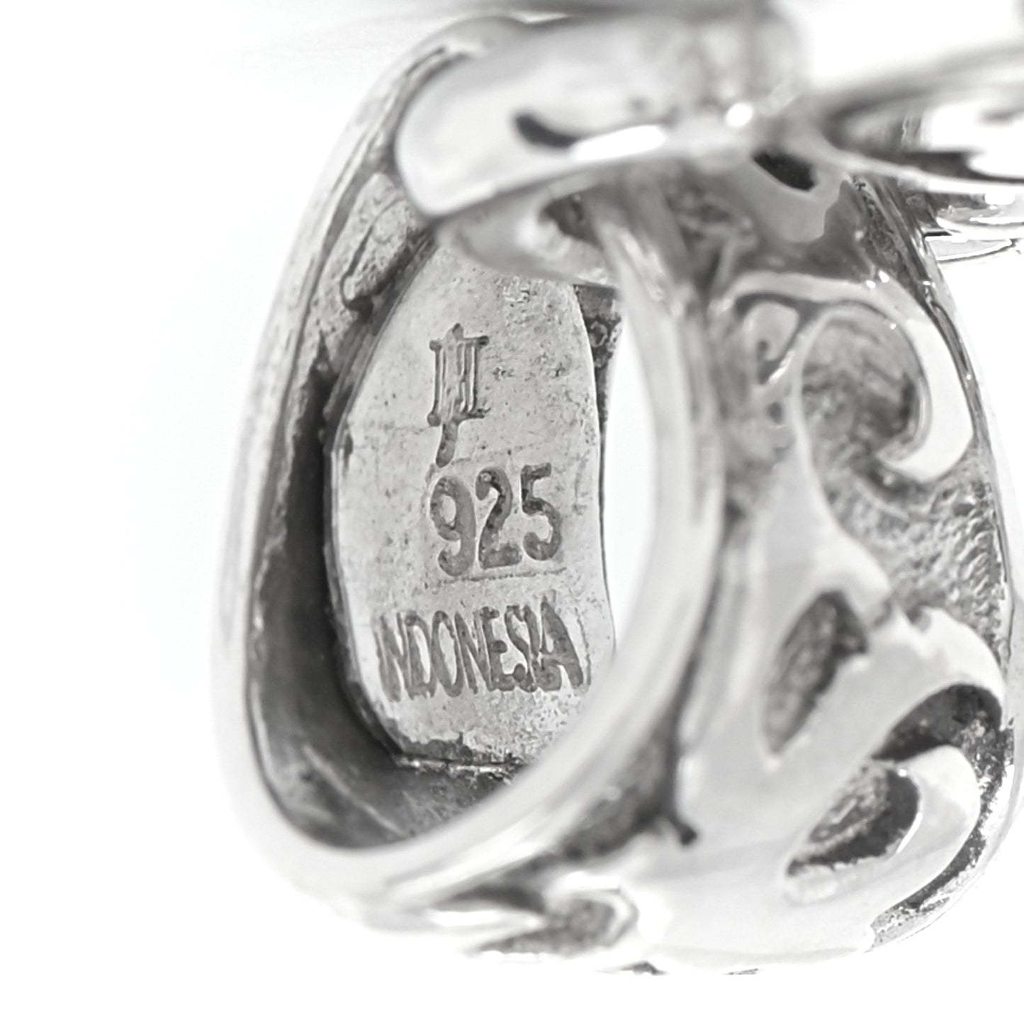 Sterling Silver Dayak Drop Pendant