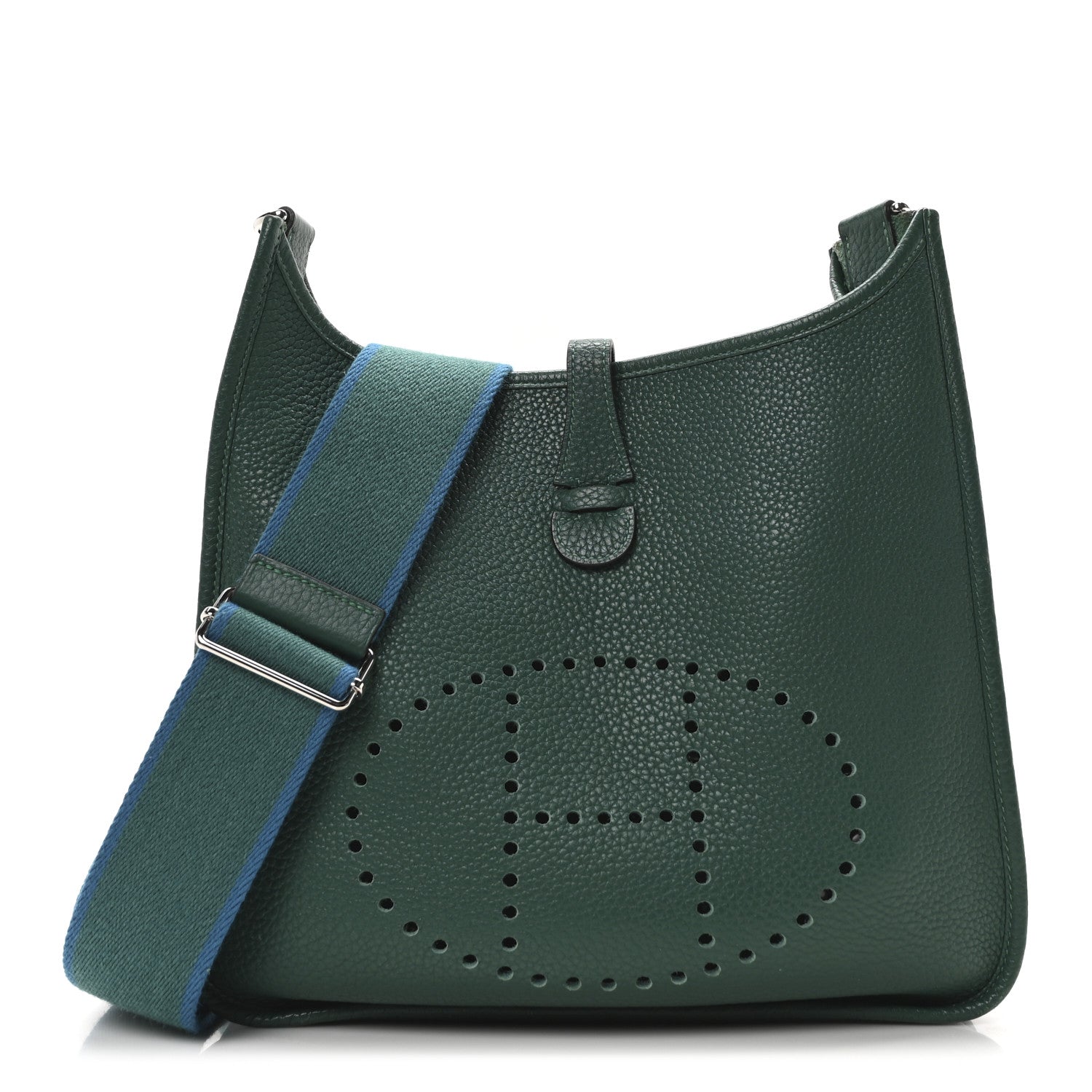 Hermes Taurillon Clemence Amazone Evelyne III PM Malachite Bleu Izmir 1 of 9