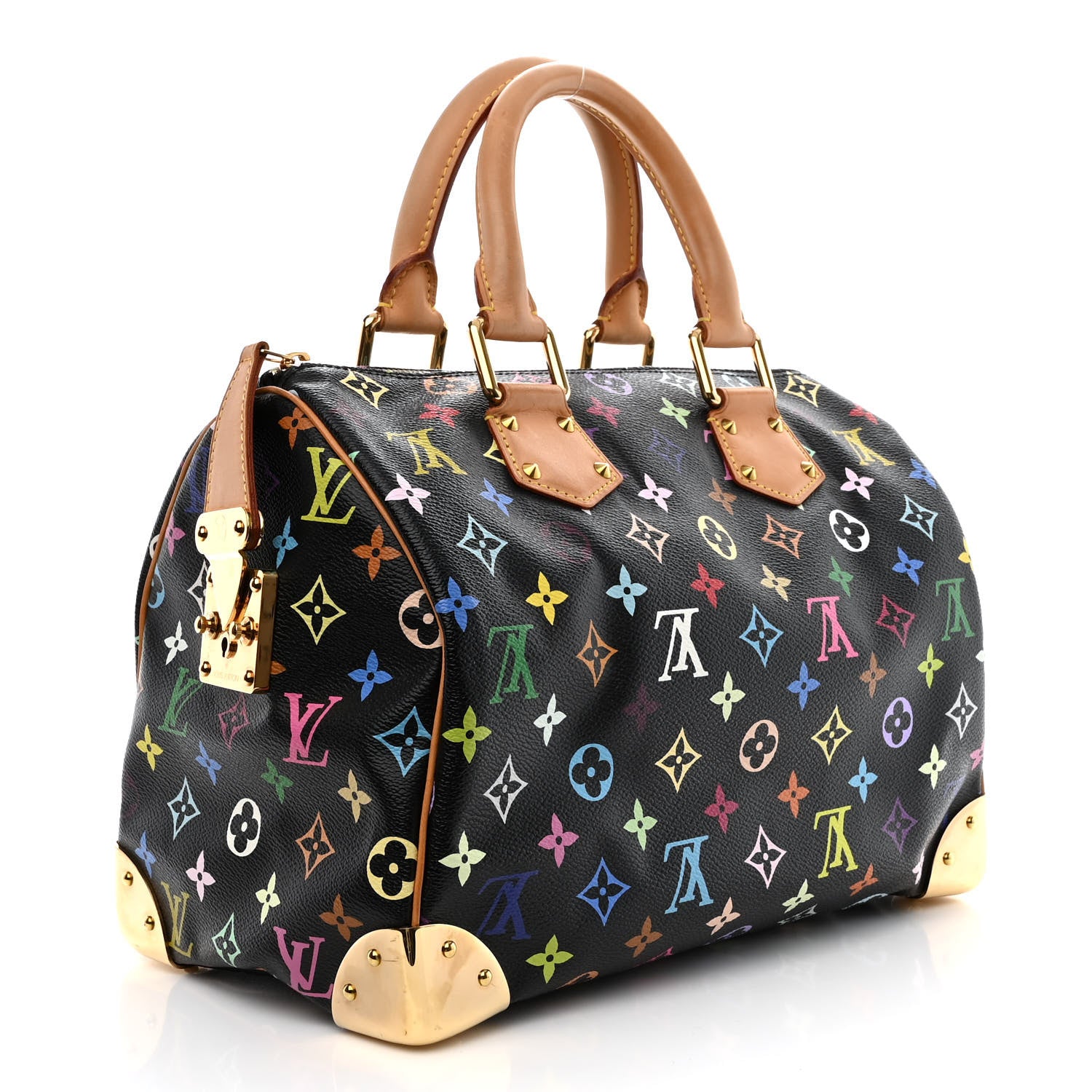 Louis Vuitton Monogram Multicolor Speedy 30 Black 3 of 11