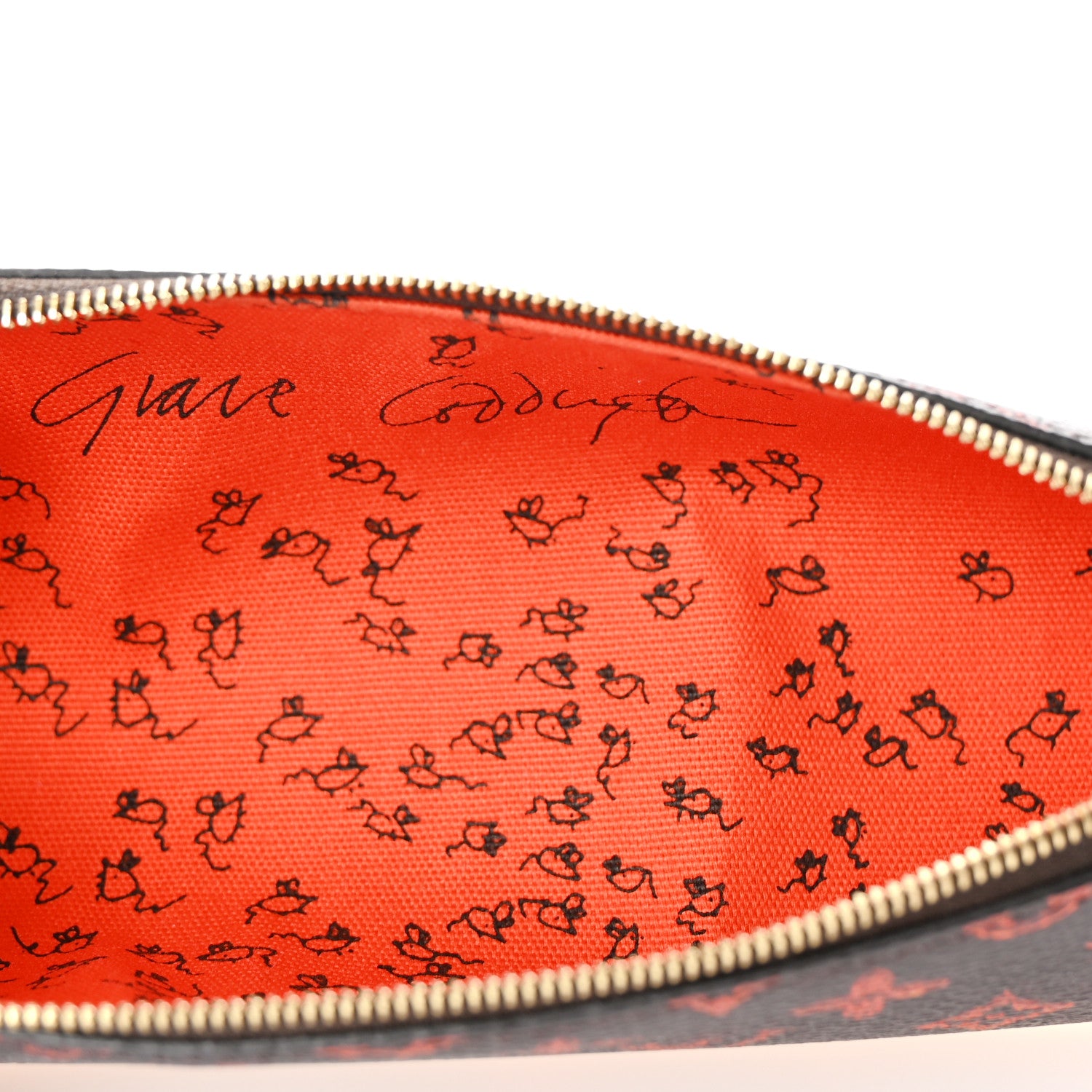 Louis Vuitton Catogram Elizabeth Pouch Orange Marron 5 of 6