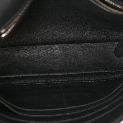 Balenciaga Pebbled Calfskin Logo Everyday Flap Chain Wallet Black 5 of 12