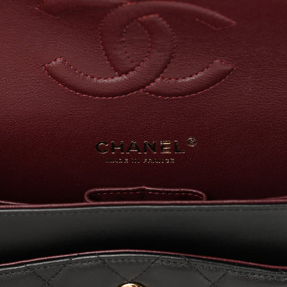 Chanel Lambskin Quilted Medium Double Flap Black 6 of 14