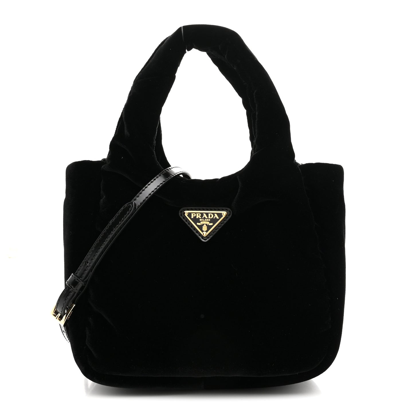 Padded Velvet Mini Bag Black
