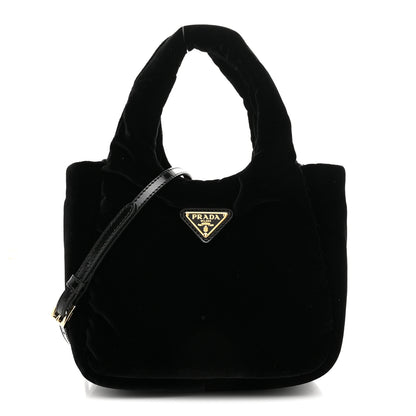 Prada Padded Velvet Mini Bag Black 1 of 10