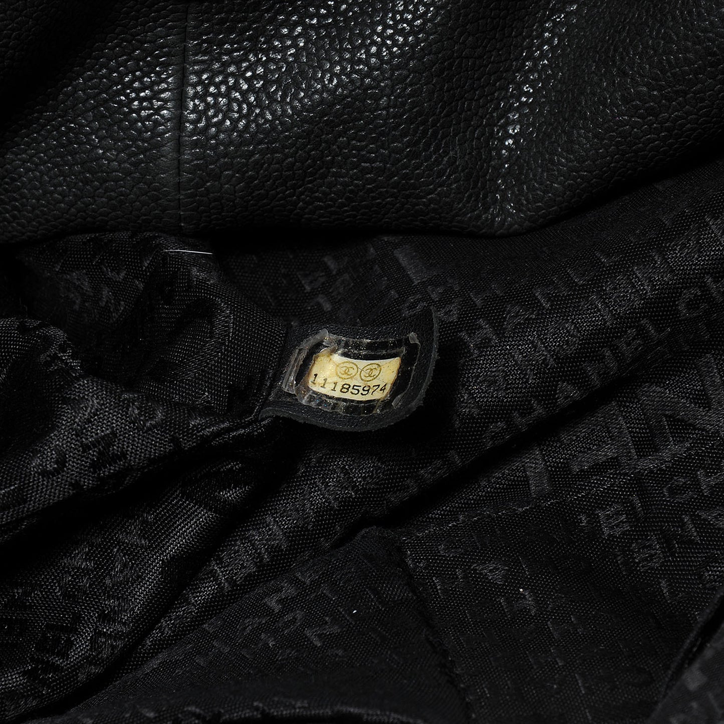 Distressed Caviar XL Coco Cabas Black