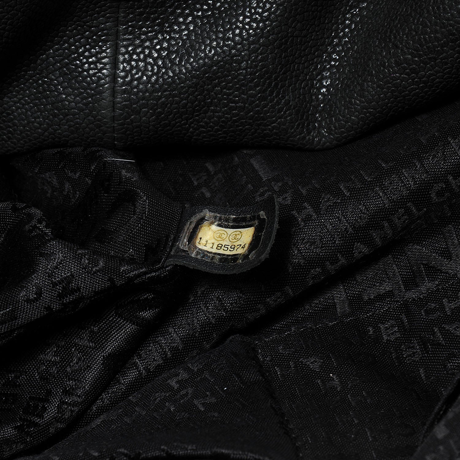 Chanel Distressed Caviar XL Coco Cabas Black 7 of 8