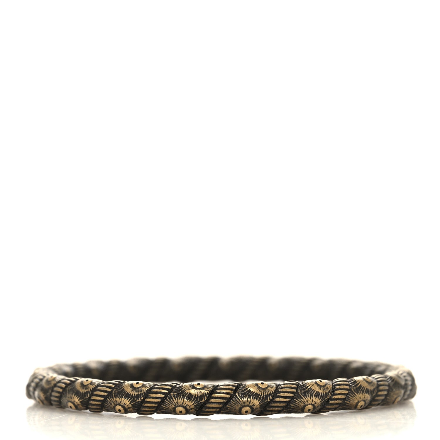Saint Laurent Twist Bangle Bracelet Brass 3 of 4