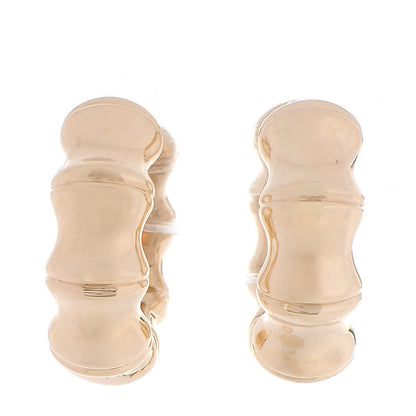 Gucci 18K Yellow Gold Small Bamboo Hoop Earrings 1 of 5