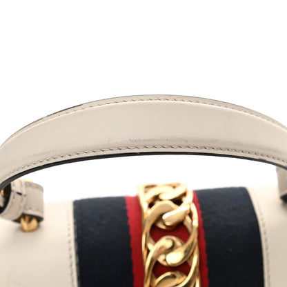 Gucci Calfskin Mini Sylvie Top Handle Bag White 18 of 21