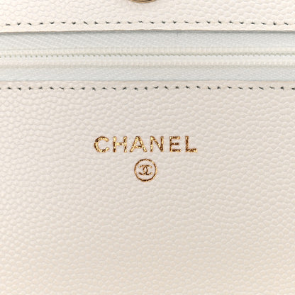 Chanel Caviar Quilted Wallet On Chain WOC White 6 of 12