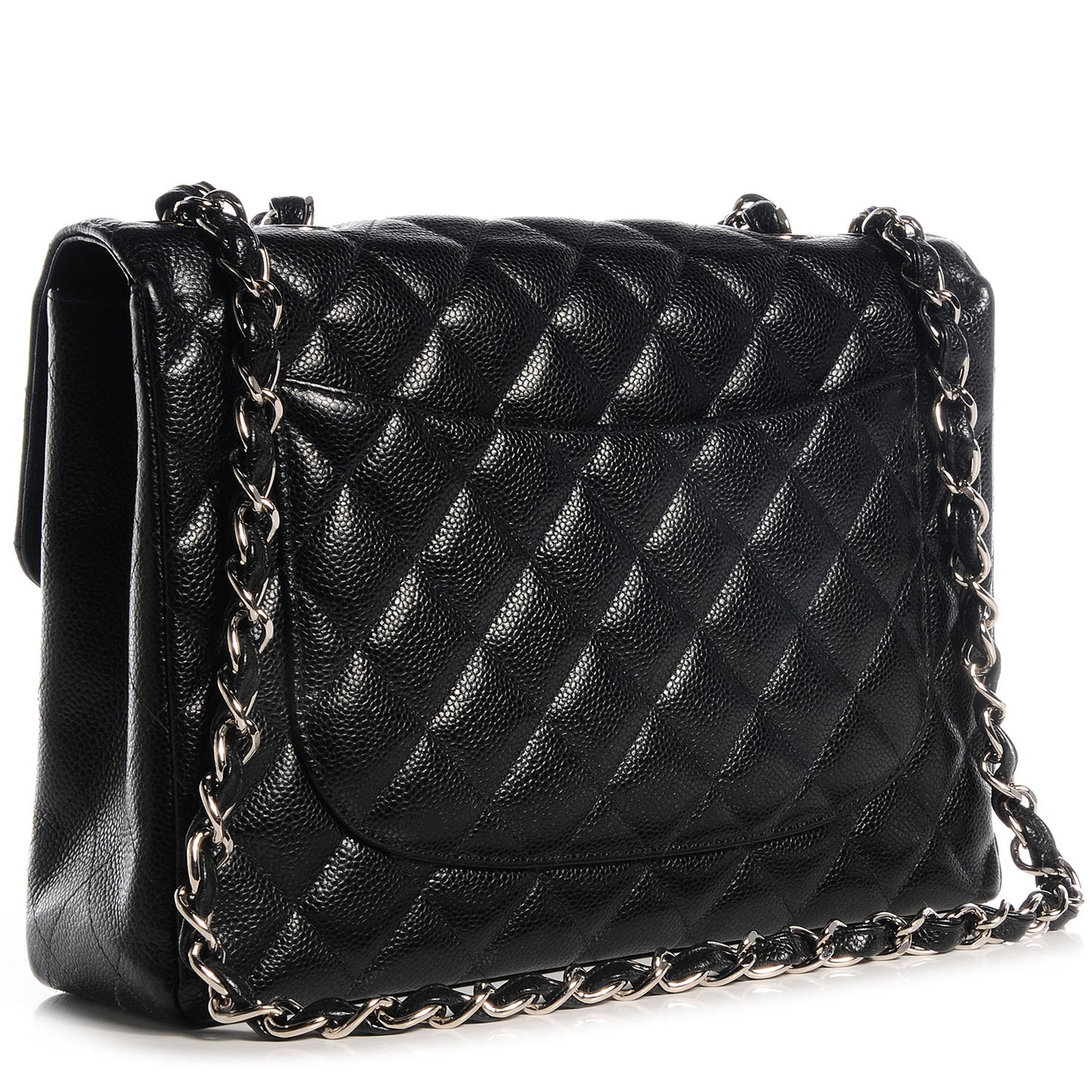 Caviar Jumbo Single Flap Black