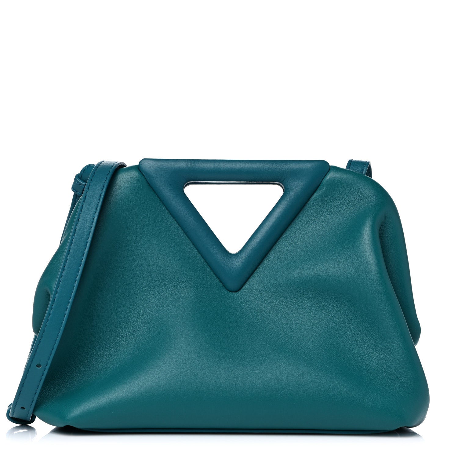Bottega Veneta Calfskin Small The Point Triangle Bag Mallard 1 of 11