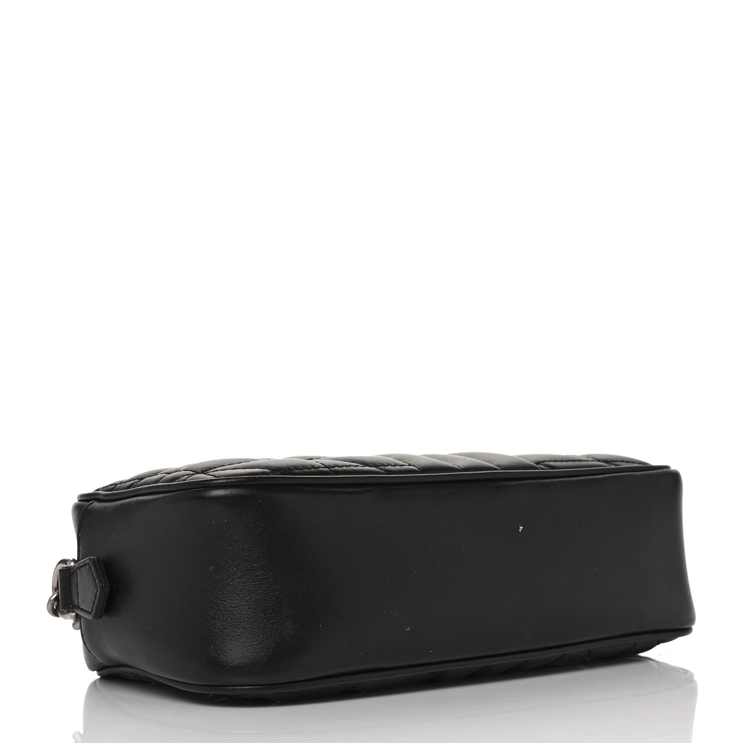 Gucci Calfskin Matelasse Aria Small GG Marmont Chain Shoulder Bag Black 4 of 12
