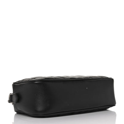 Gucci Calfskin Matelasse Aria Small GG Marmont Chain Shoulder Bag Black 4 of 12