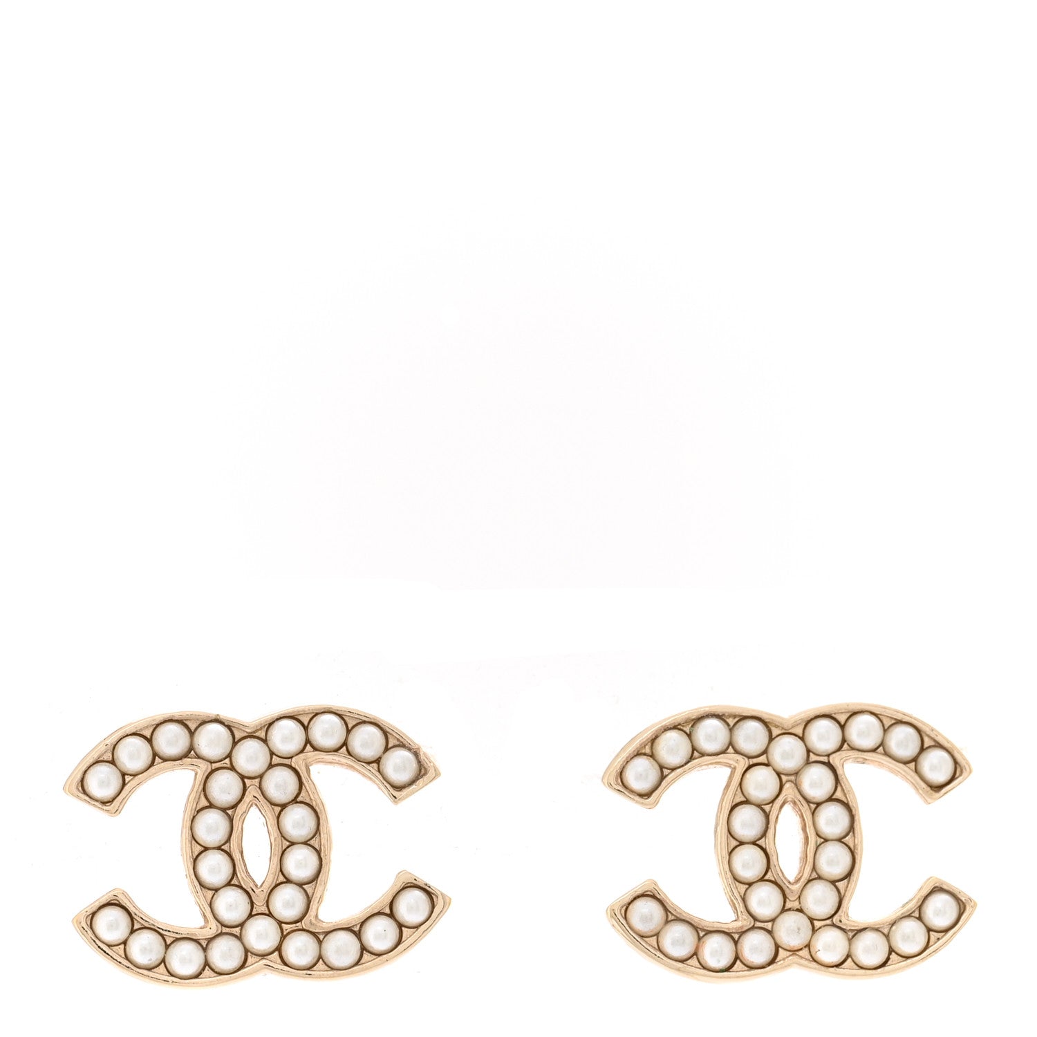 Chanel Pearl CC Earrings Gold 1 of 5
