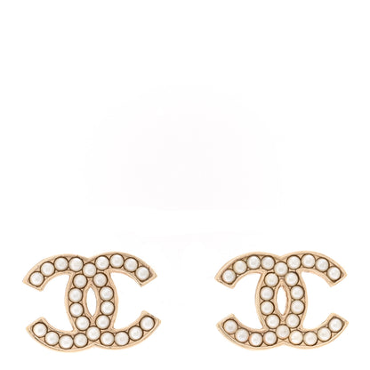Chanel Pearl CC Earrings Gold 1 of 5