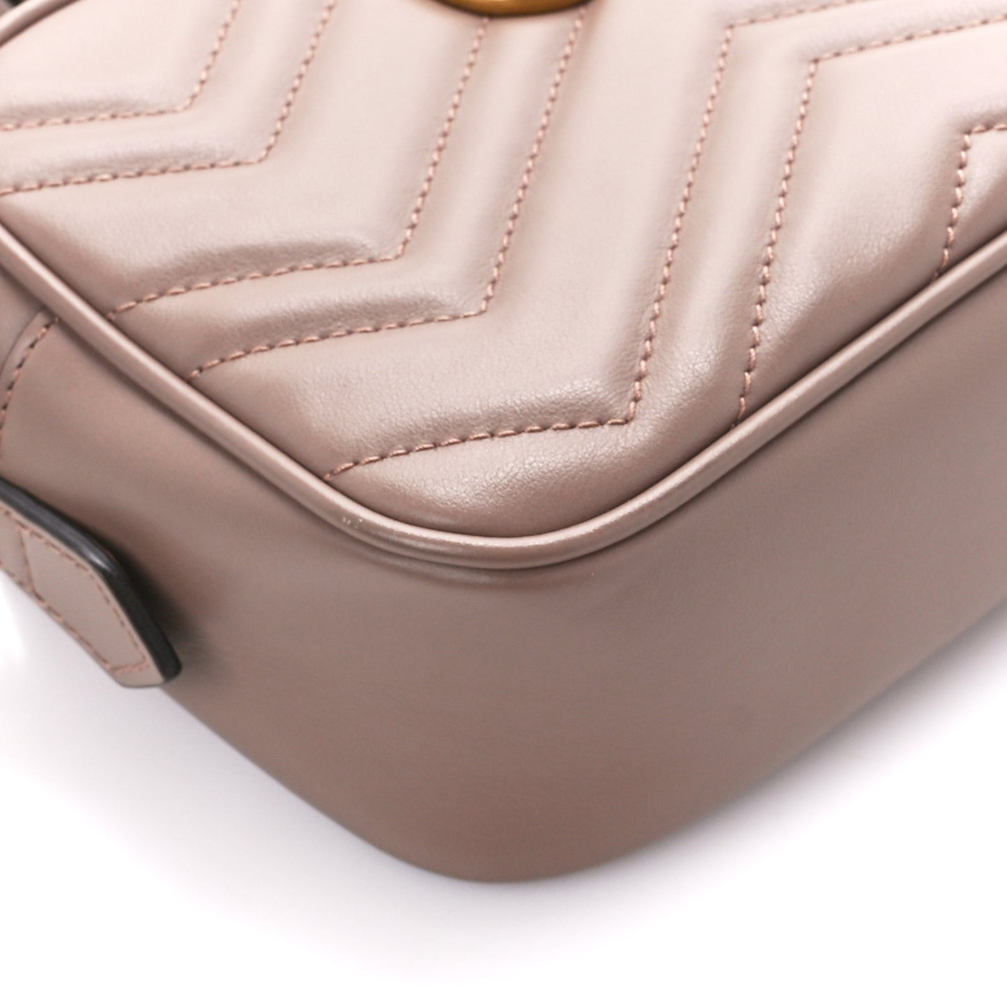 Calfskin Matelasse Mini GG Marmont Chain Shoulder Bag Porcelain Rose