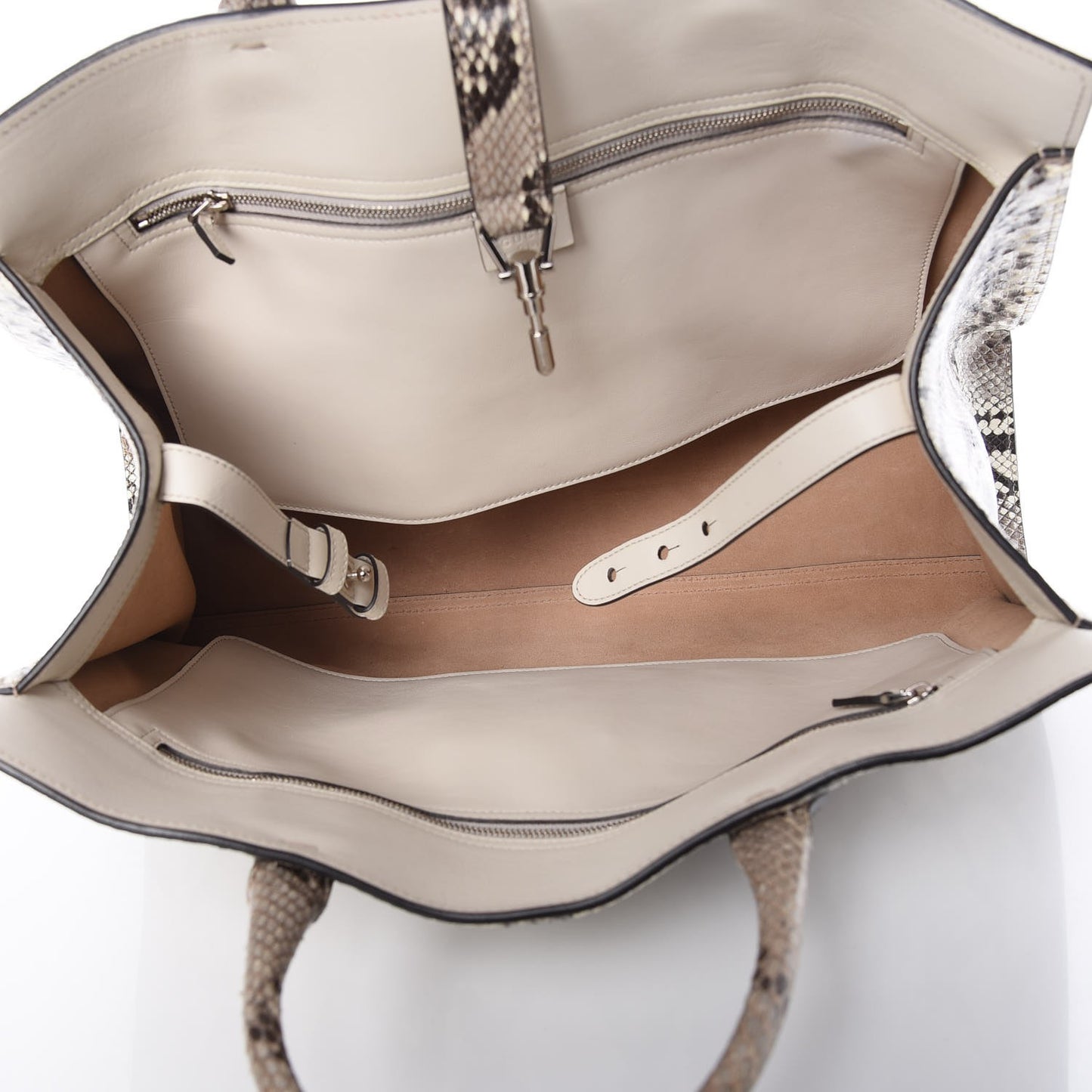 Python Medium Jackie Top Handle Bag Roccia