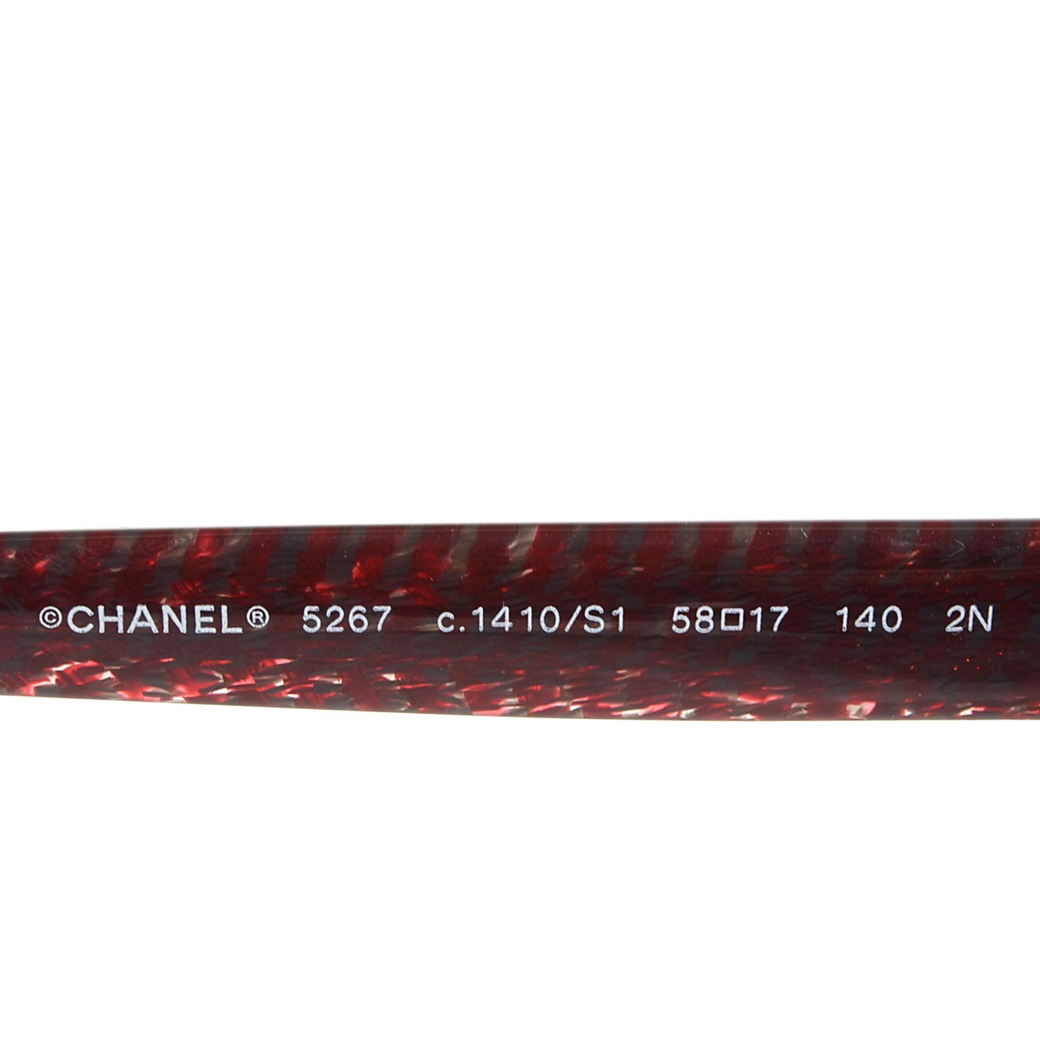 Chanel Tweed CC Sunglasses 5267 Red 4 of 5